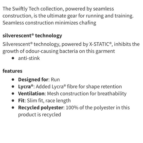 NWT Lululemon Swiftly Tech Race Milkshake/Strawberry Milkshake Multi Size 12 - Picture 7 of 7